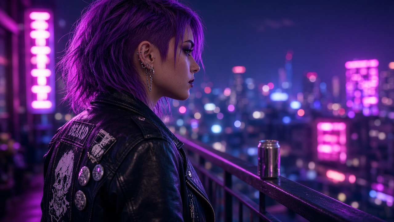 Golden hour city lights